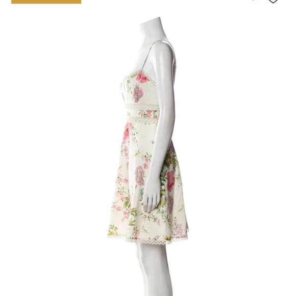 Zimmermann Floral Mini Dress with Spaghetti Straps - Picture 2 of 4
